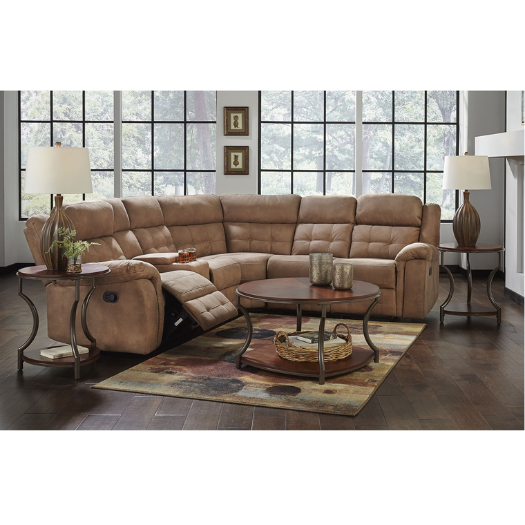 Rent to Own Amalfi 9-Piece Cobalt Reclining Sectional Living Room