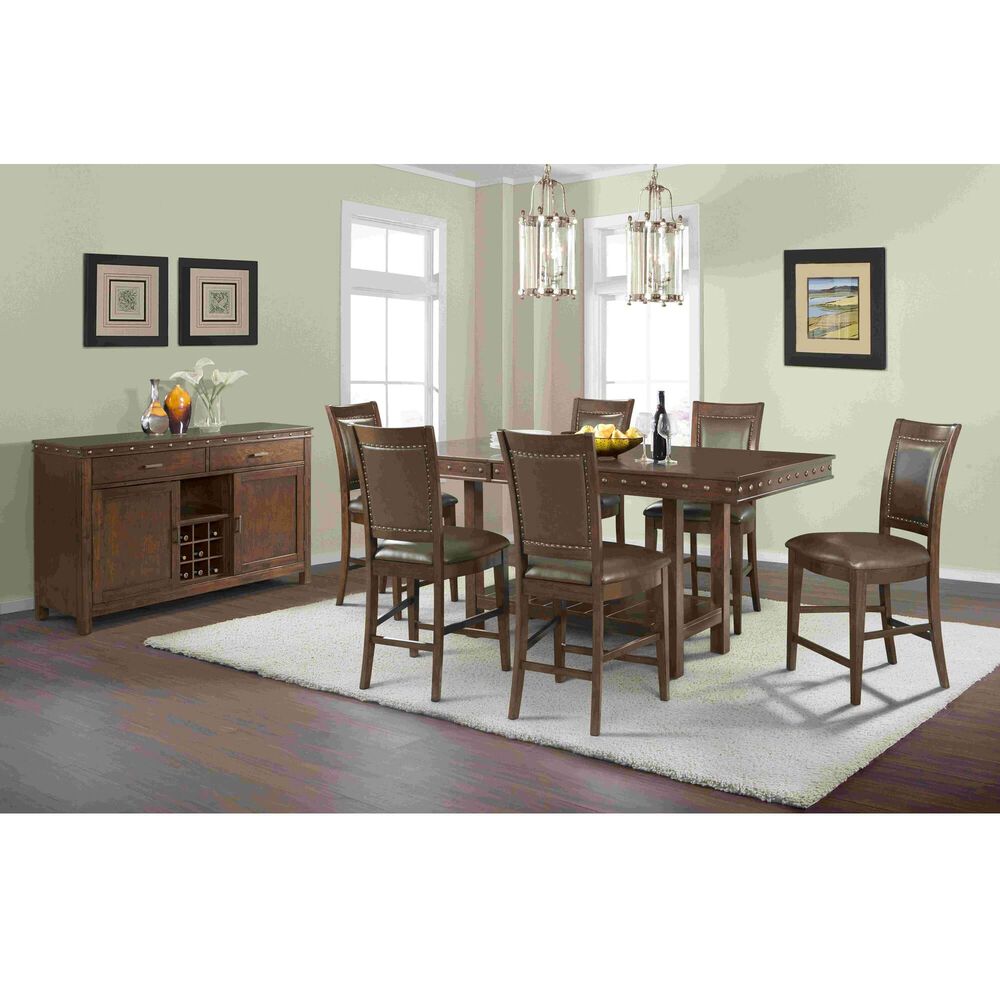 Rent To Own Elements International 8 Piece Prescott Dining