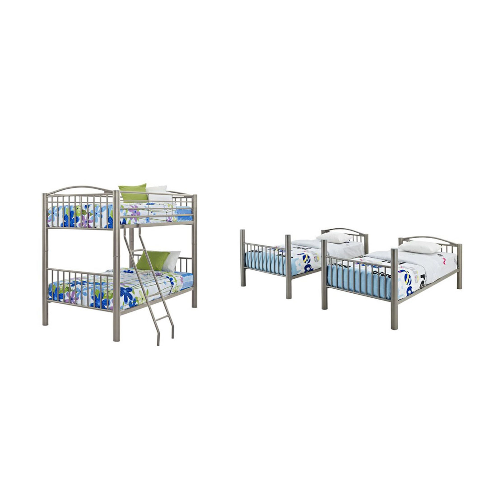Rent To Own Powell 5 Piece Twin Metal Bunk Bed Mattress Set At